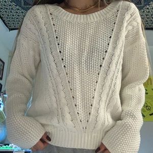 Super cute white knit sweater